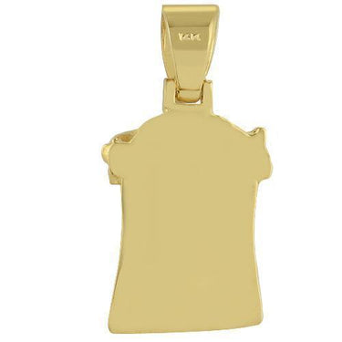 14K Solid Yellow Gold Mens Jesus Head Pendant With Round Cut Diamonds 1.25 Ctw